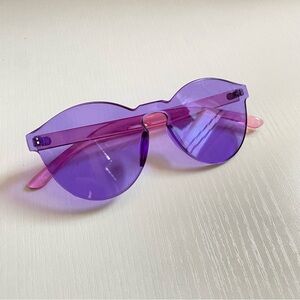 Purple Round Sunglasses UV 400 Oval Sunnies